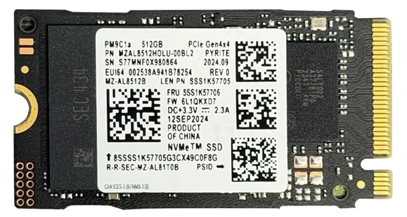 Amazon.com: GALIMU MZ-AL8512B PM9C1a 512GB M.2 NVMe SSD 2242 PCIe